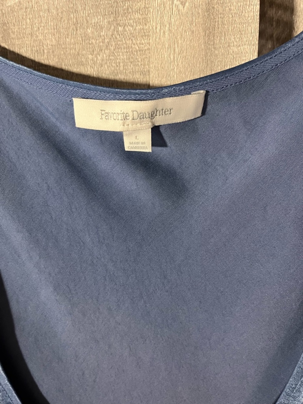 Favorite Daughter THE CLEAN CUT TANK in River Blue, Size L - Picture 8 of 10